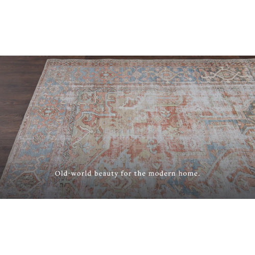 Skye Performance Terracotta/Blue/White/Ivory Rug & Reviews Joss & Main